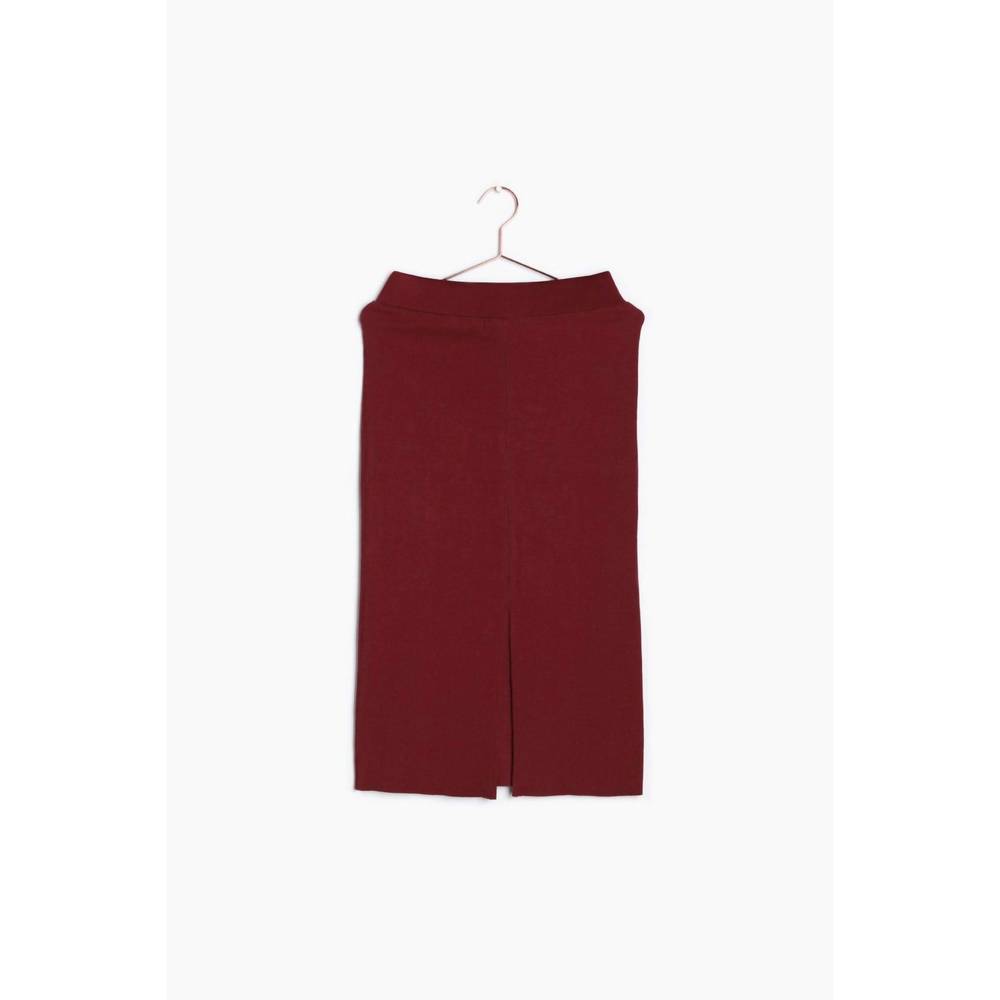 NEW MOD REF tina midi skirt in burgundy - Picture 3 of 4